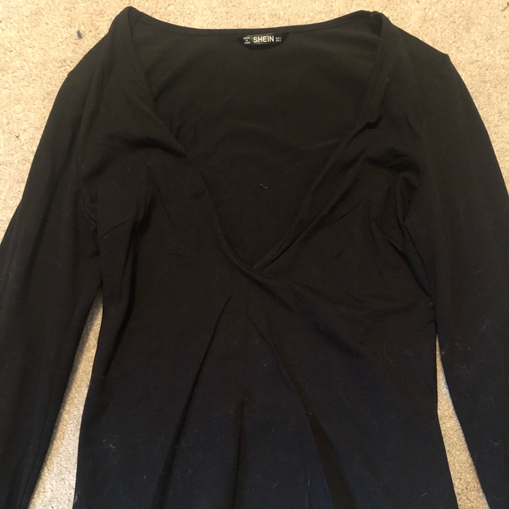Shein Long sleeve black shirt